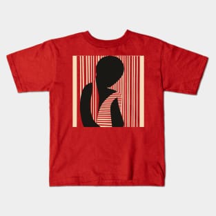 Abstract Lino Cut Kids T-Shirt